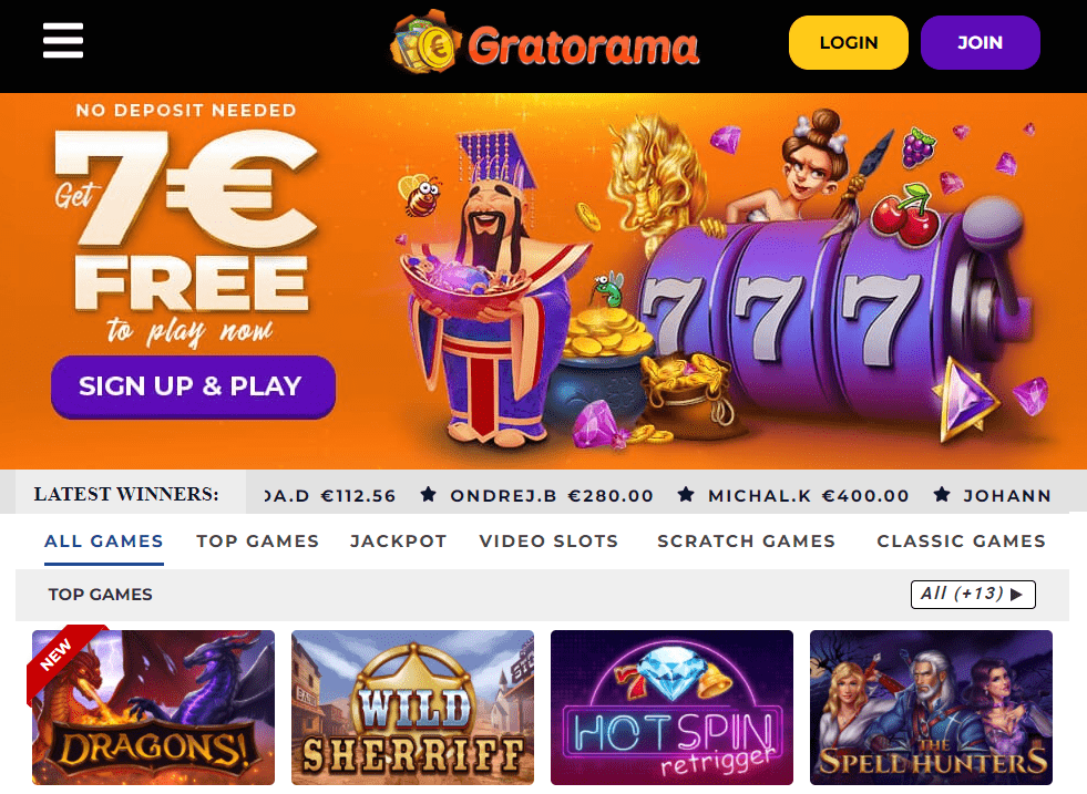 gratorama casino online