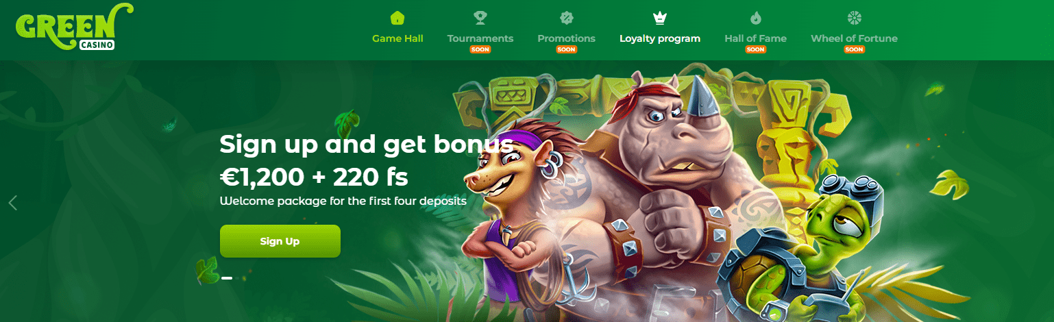 green casino welcome bonus