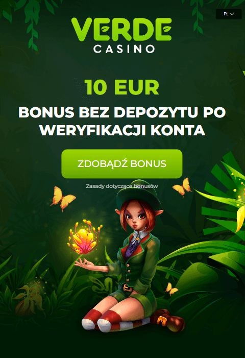 Verde Casino odbierz bonus 10 euro krok 2